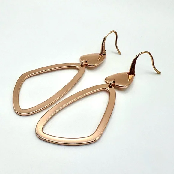 Kendra Scott Kira Rose Gold Drop Dangle Earrings - Picture 2 of 4